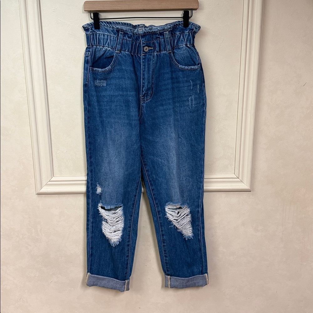 Kansan Olivia Ultra High Rise Paperbag Boyfriend Jeans - Picture 3 of 8
